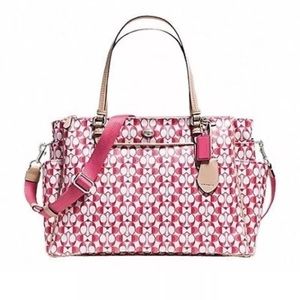 Coach Diaper Bag Multifunction Tote Pink RARE